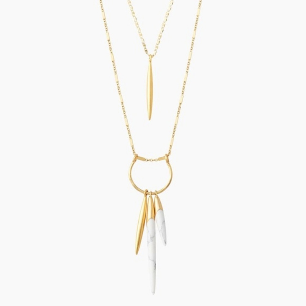 NEW STELLA DOT QUILL LAYERING NECKLACE